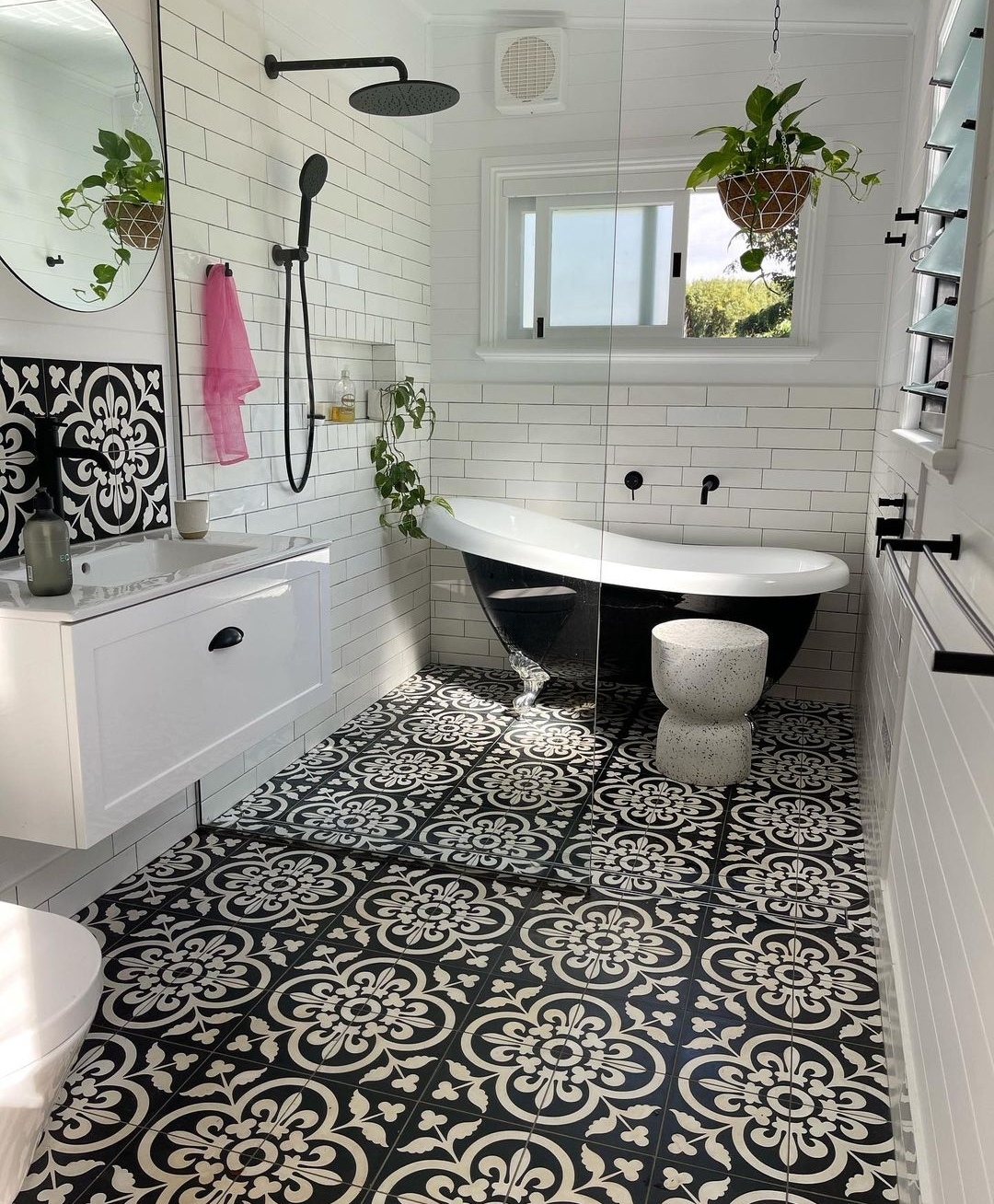 Hand-Painted Geometric Tile