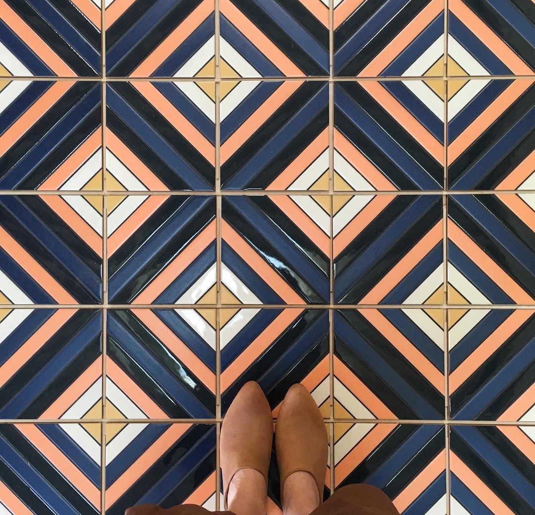 Hand-Painted Geometric Tile