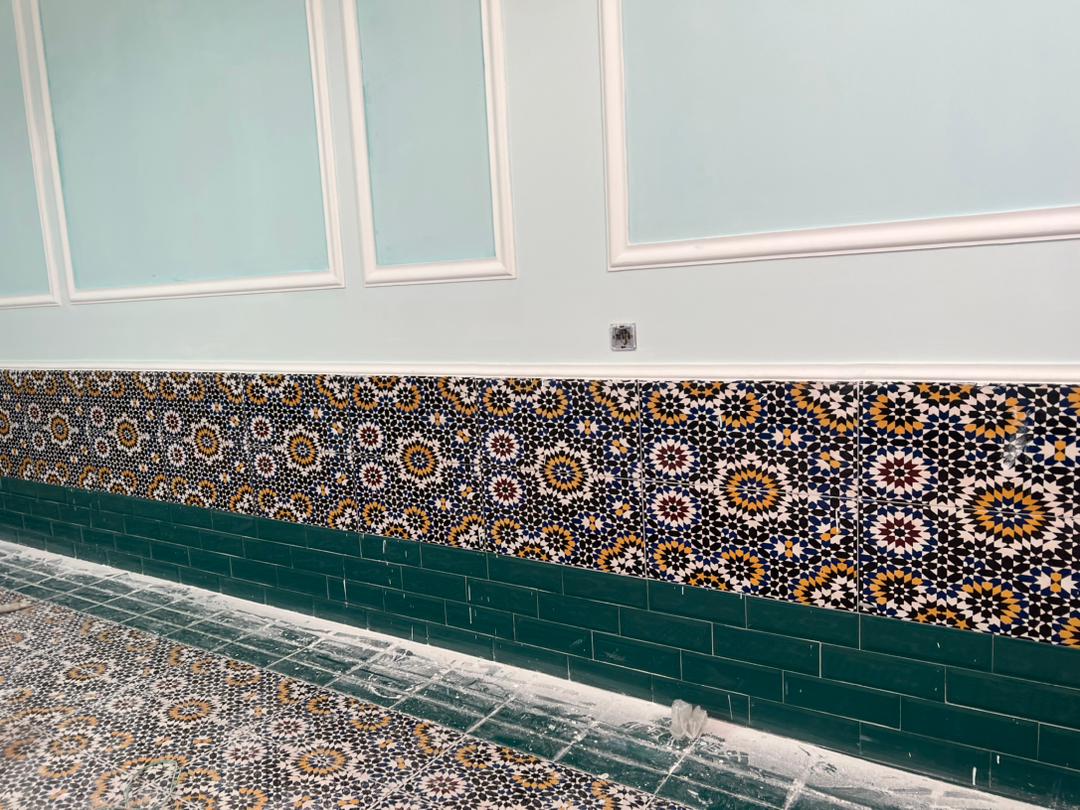 Hand-Painted Geometric Tile